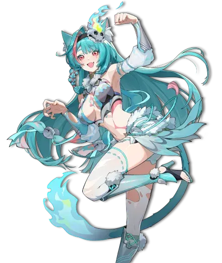 Mint Aurora Flame outfit artwork