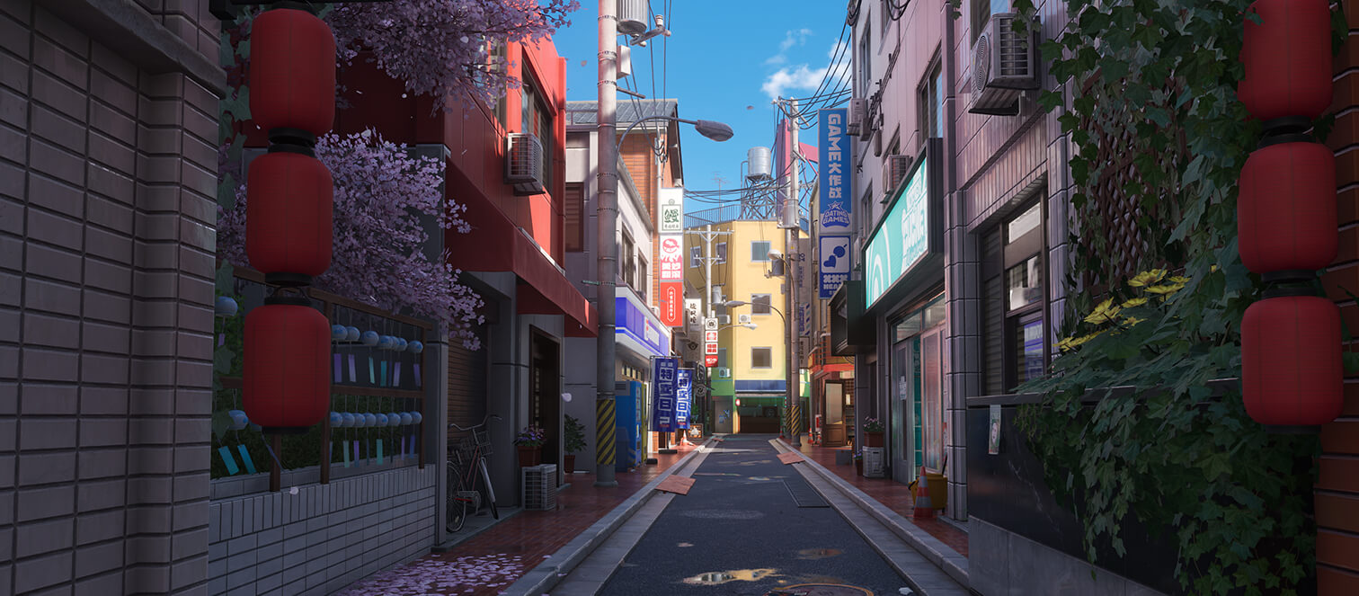 Baihui Alley real game scene from Official Hethereau location showcase