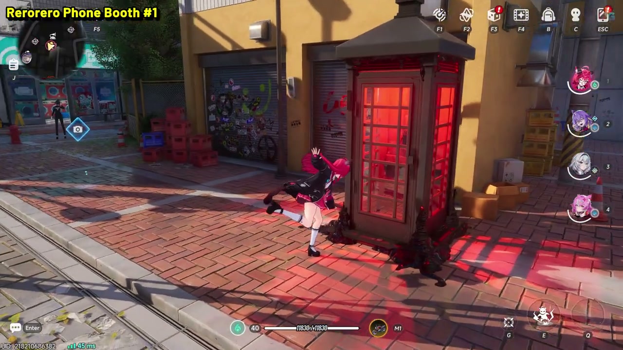 ReroRero Phone Booth · Bridge Crossings East real game scene from Community current-client guide · Bridge Crossings ReroRero Phone Booth #1 · 00:12
