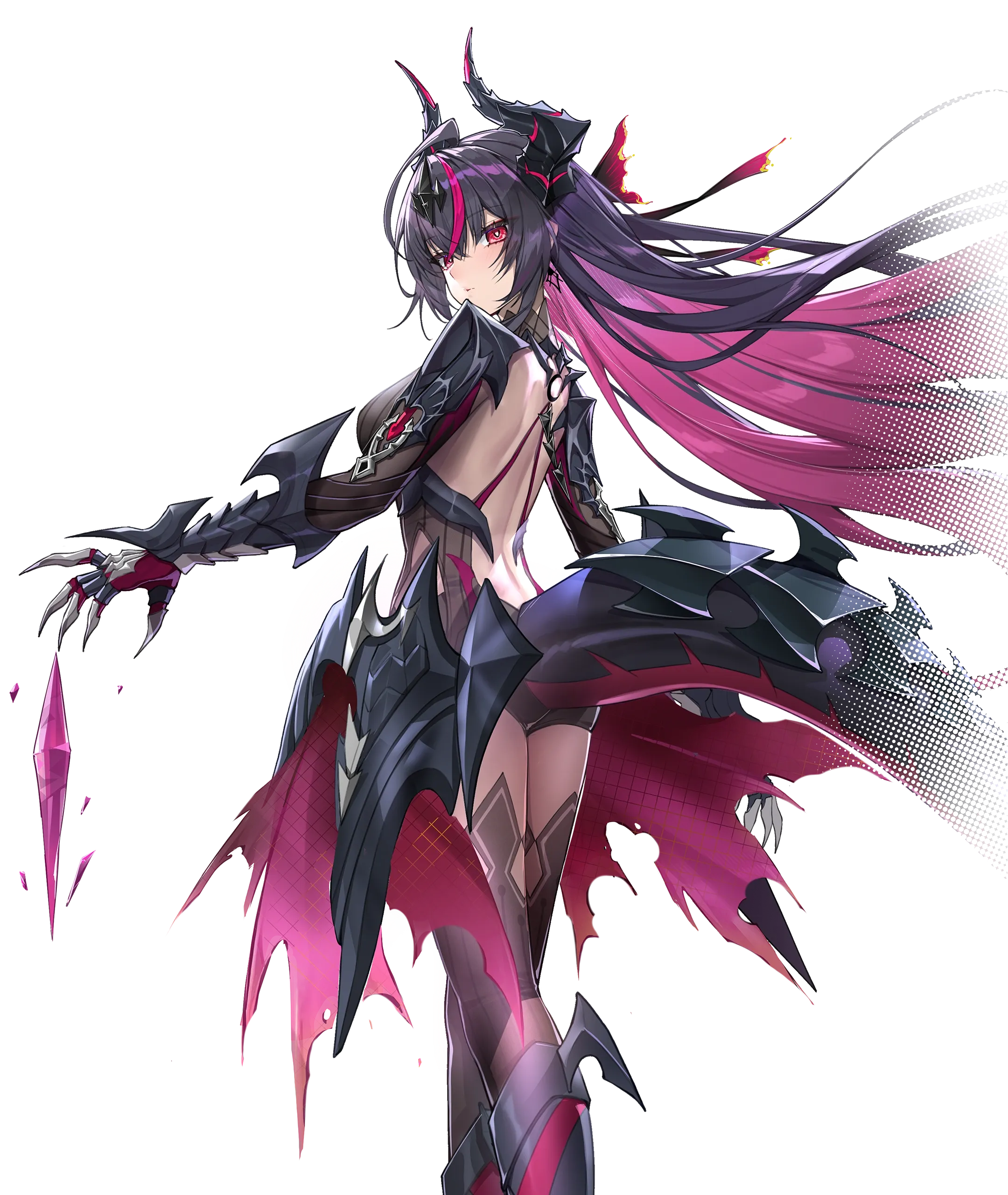 Shinku wearing the Dragonhunter outfit in the game character artwork
